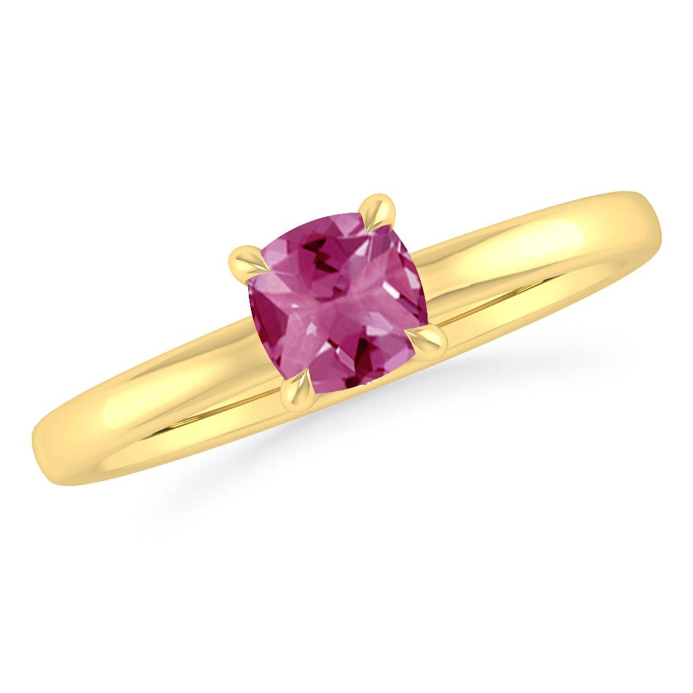 Yellow Gold - Pink Tourmaline