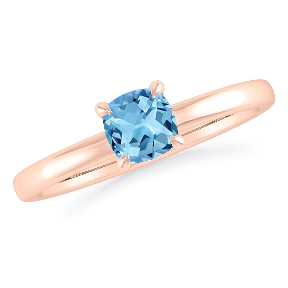 Rose Gold - Blue Topaz