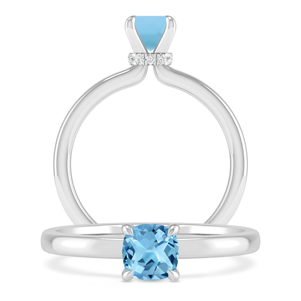 White Gold - Blue Topaz