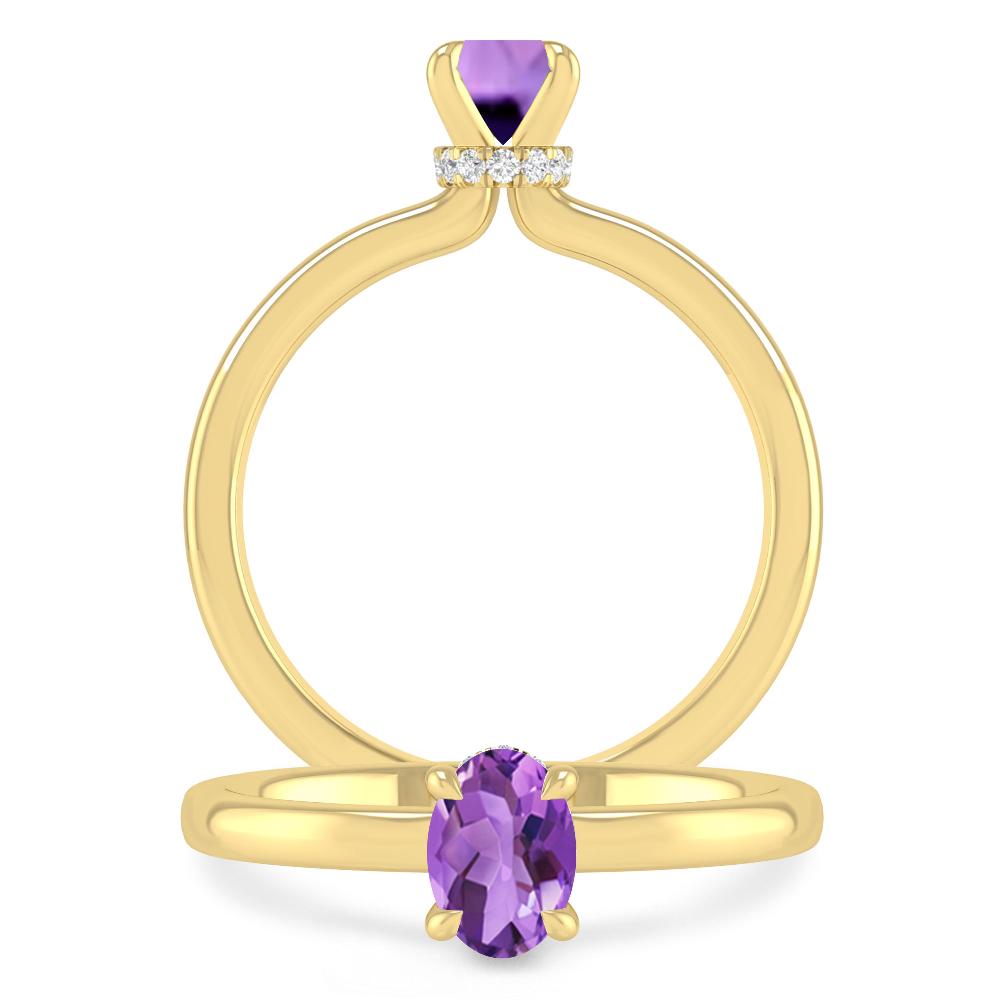 Yellow Gold - Amethyst