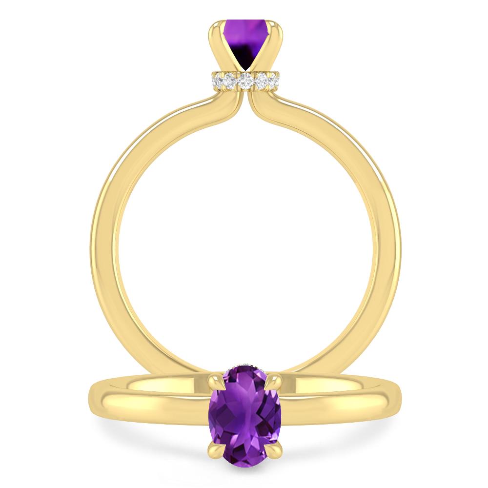 Yellow Gold - Amethyst