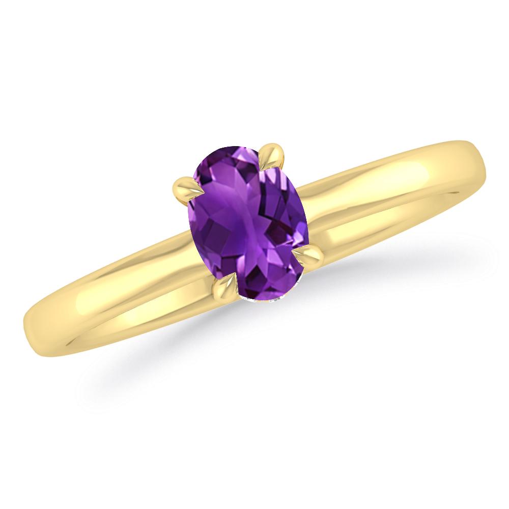 Yellow Gold - Amethyst