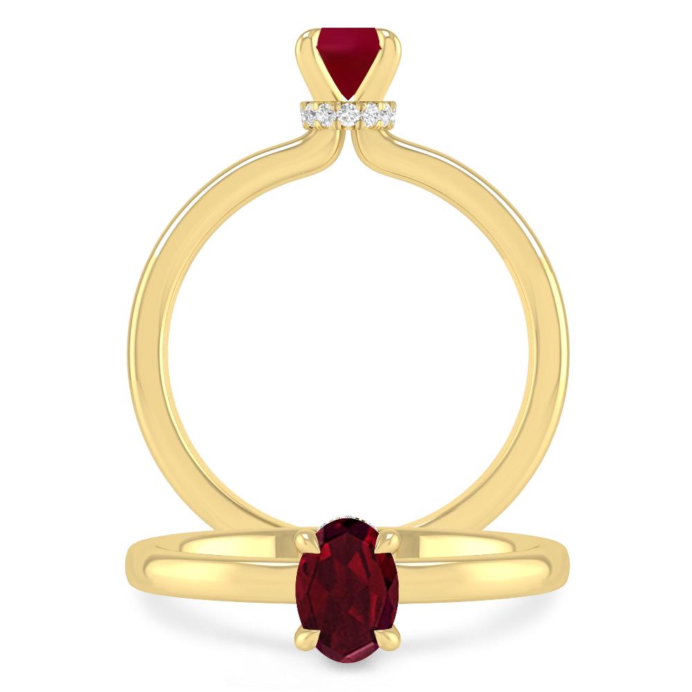 Yellow Gold - Garnet