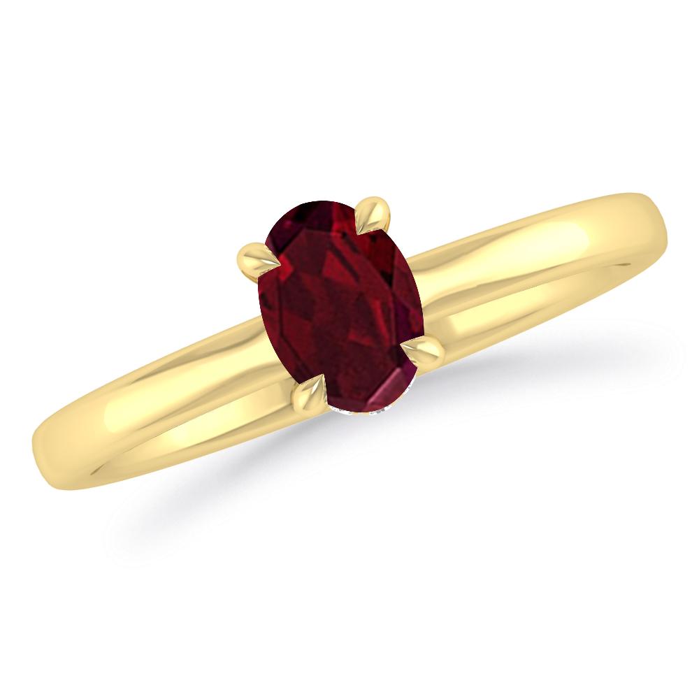 Yellow Gold - Garnet