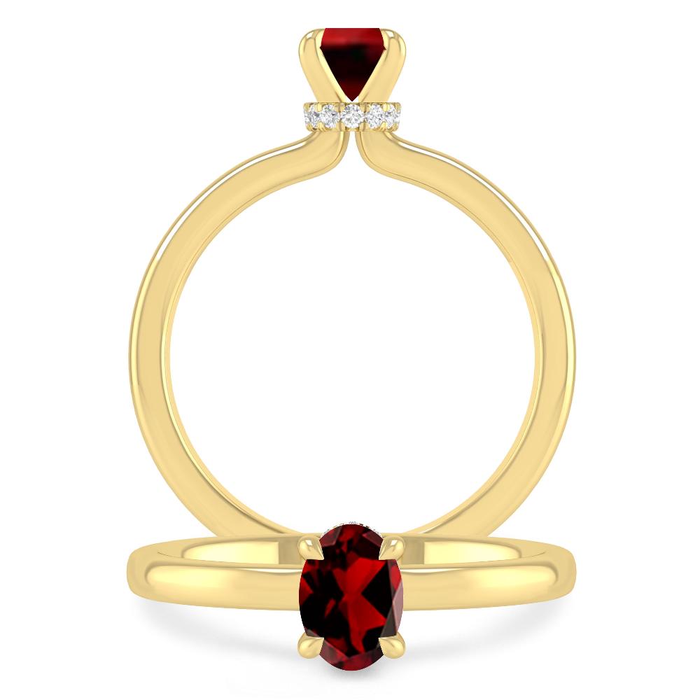 Yellow Gold - Garnet