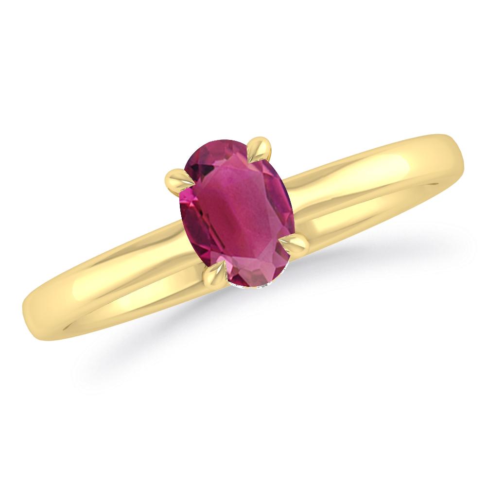 Yellow Gold - Pink Tourmaline