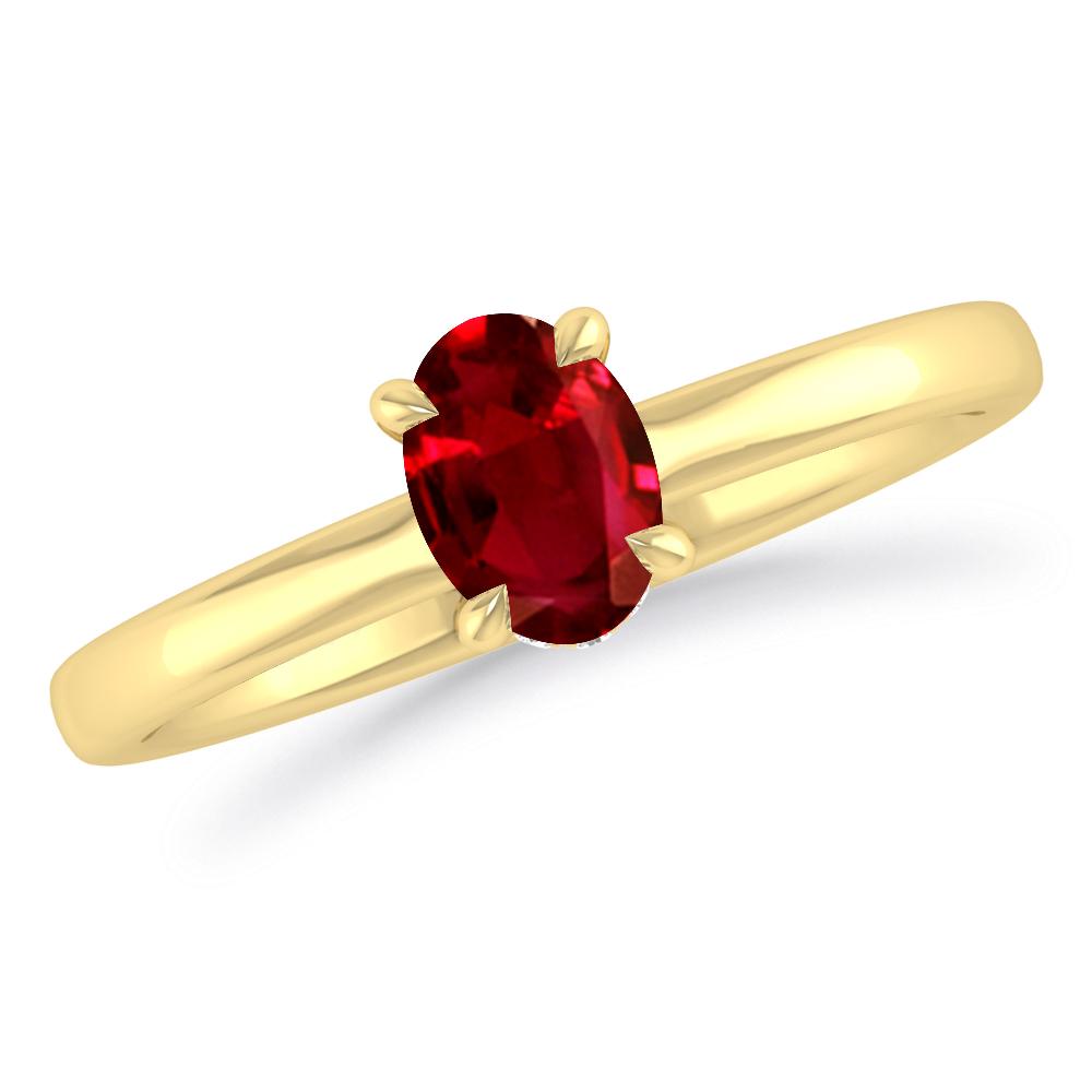 Yellow Gold - Ruby