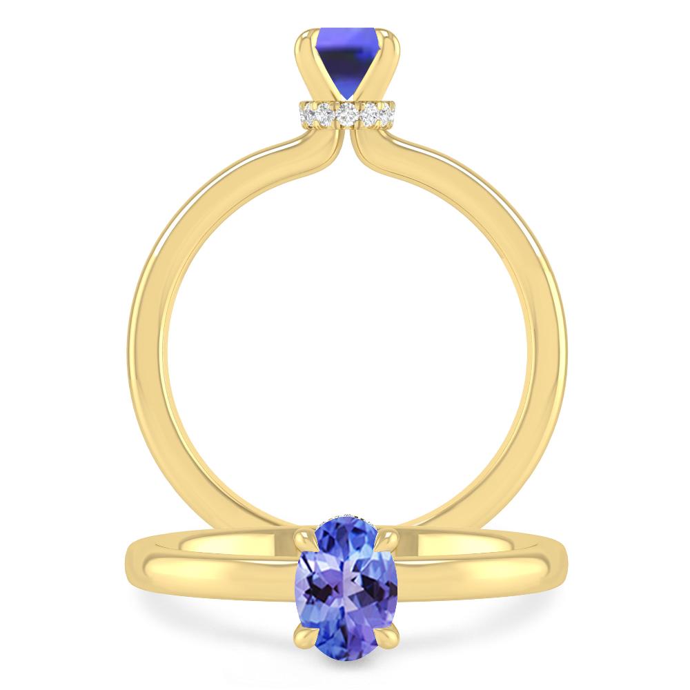 Yellow Gold - Tanzanite