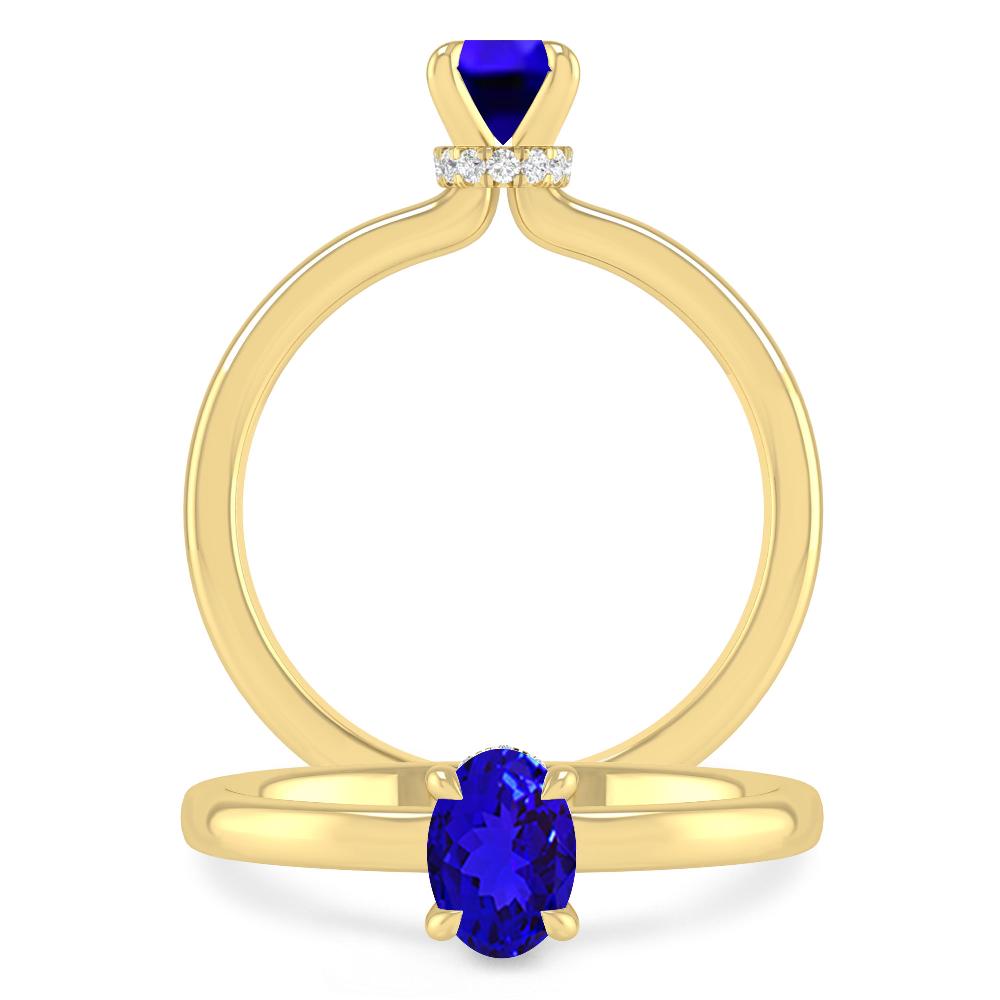 Yellow Gold - Tanzanite