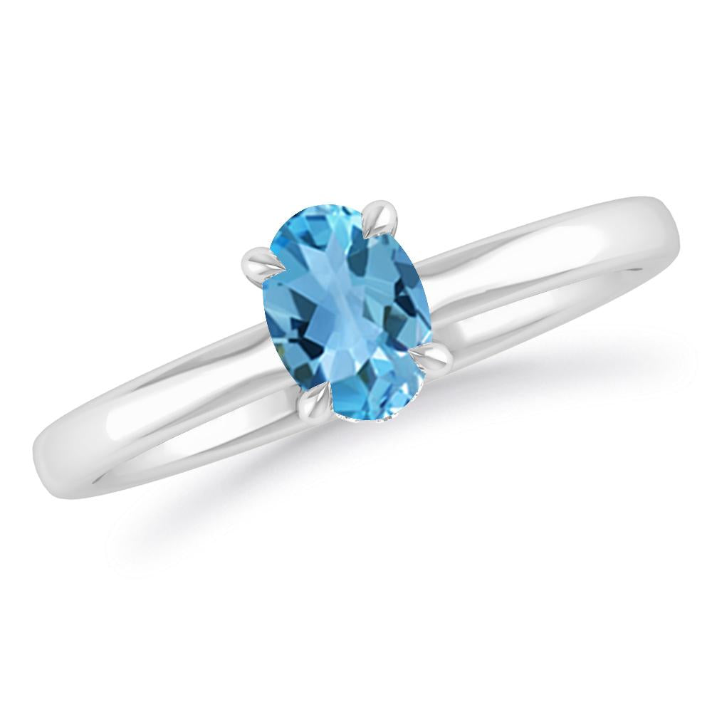 White Gold - Blue Topaz