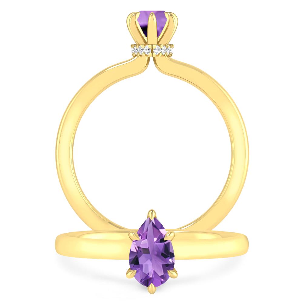 Yellow Gold - Amethyst