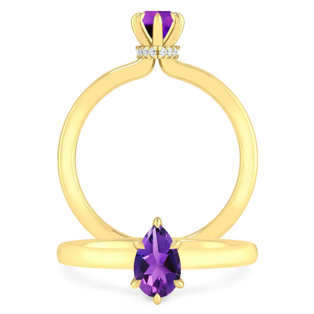 Yellow Gold - Amethyst