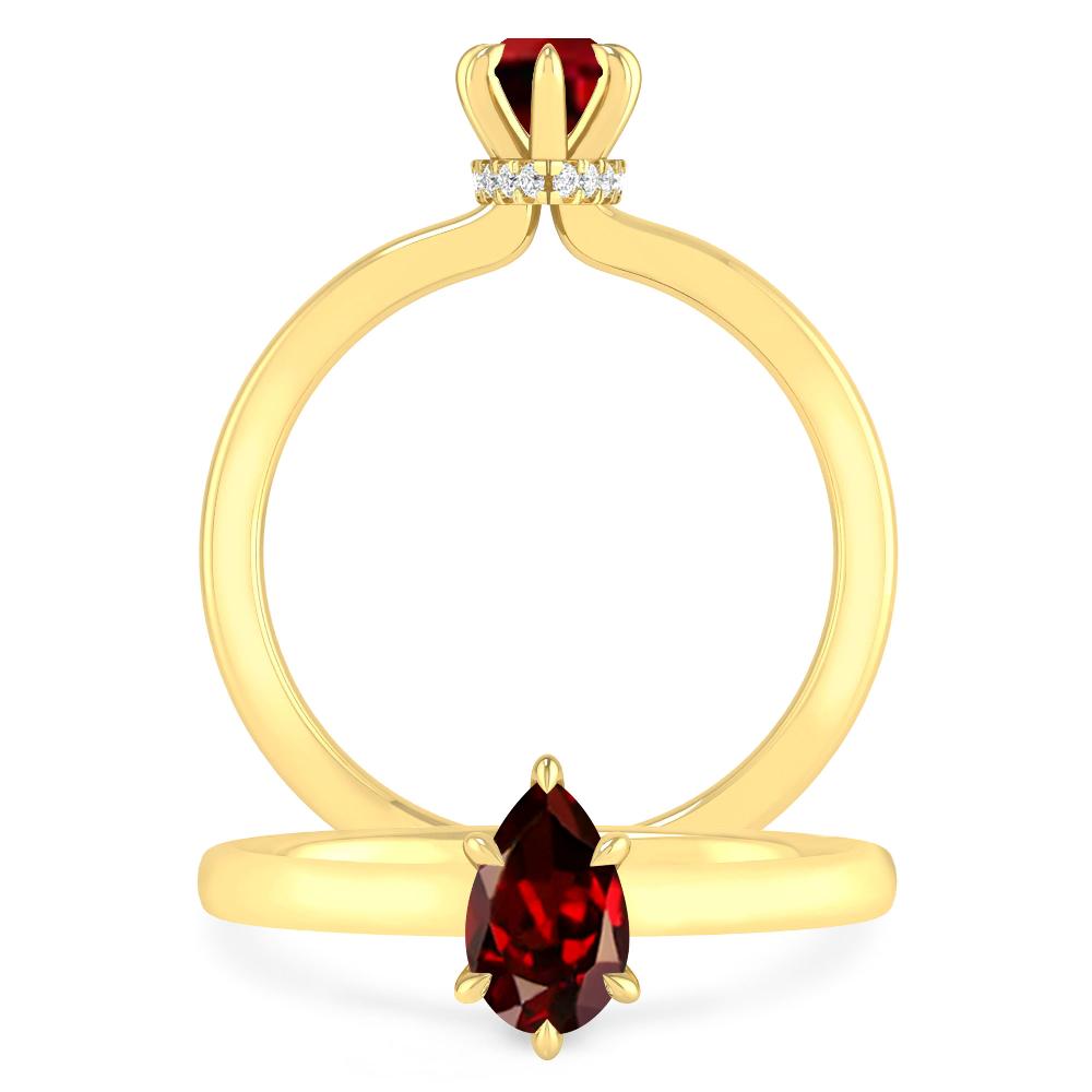 Yellow Gold - Garnet