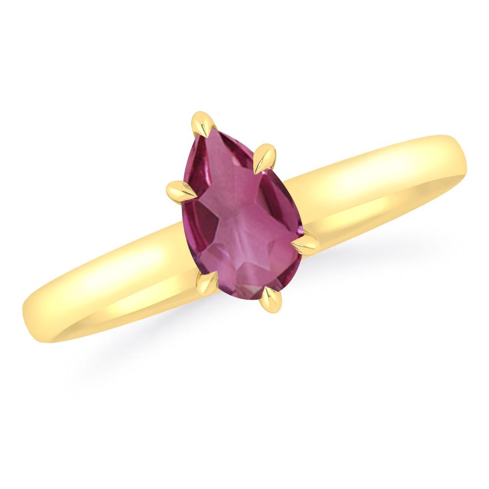 Yellow Gold - Pink Tourmaline