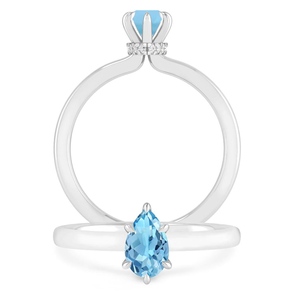 White Gold - Blue Topaz