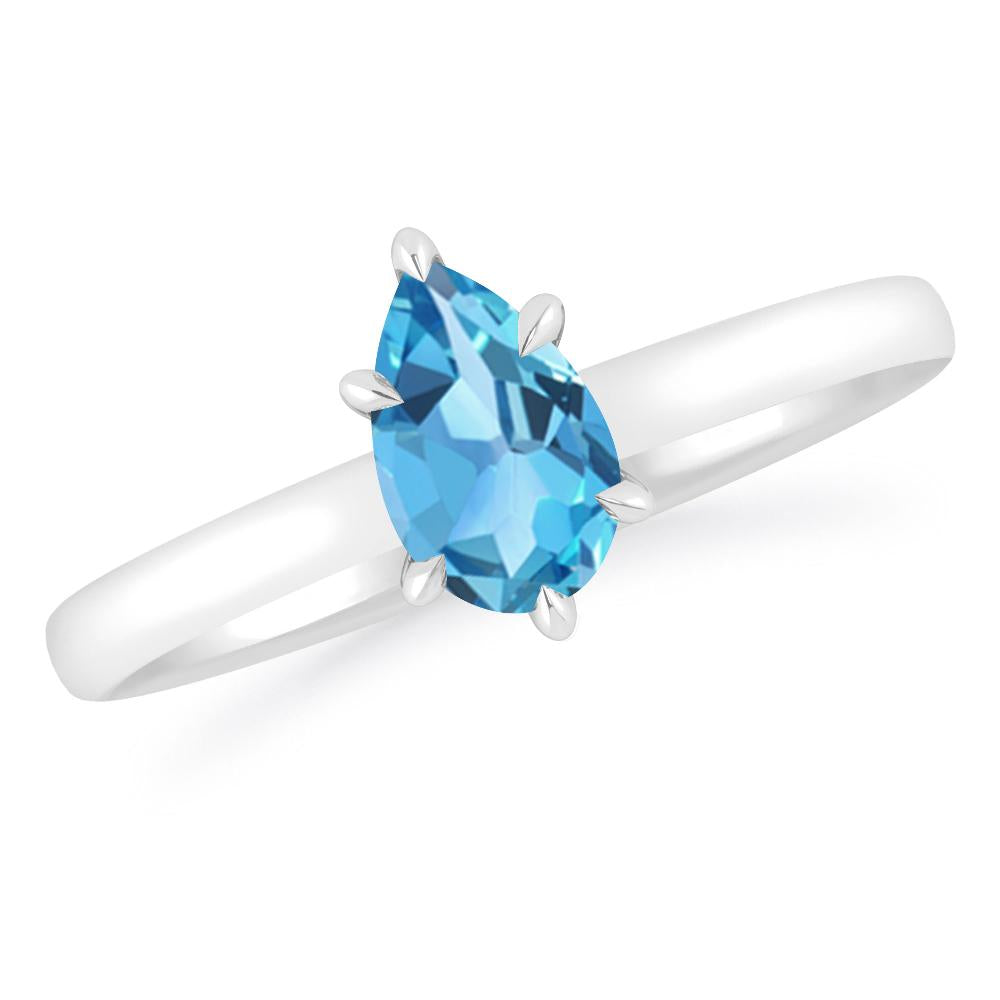 White Gold - Blue Topaz