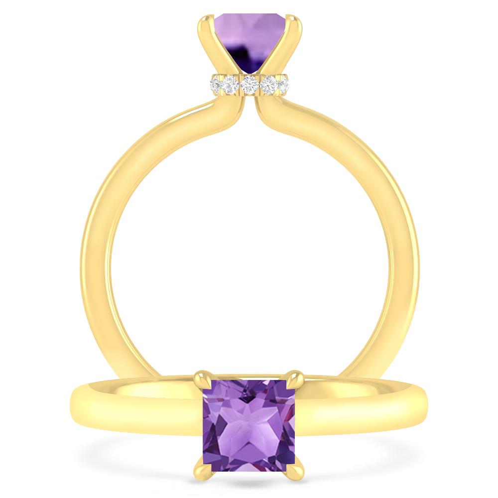 Yellow Gold - Amethyst