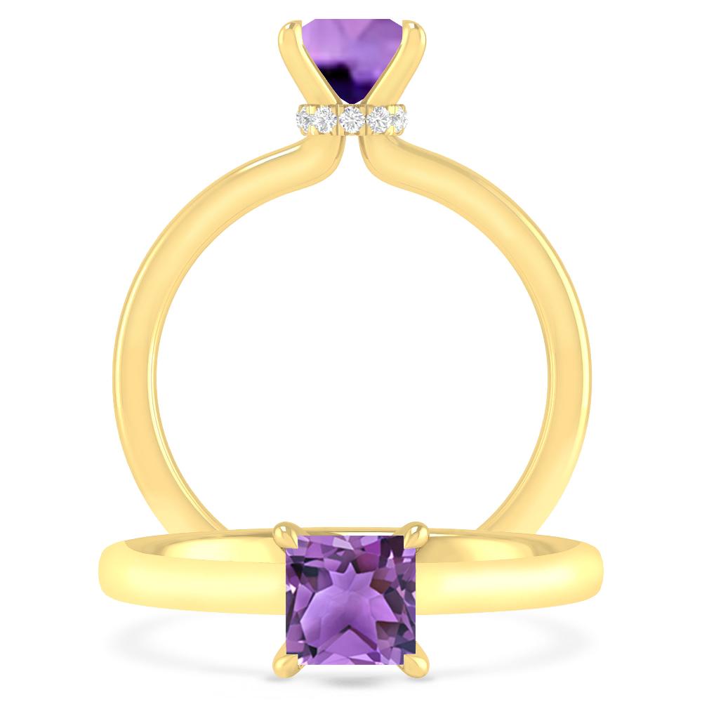 Yellow Gold - Amethyst