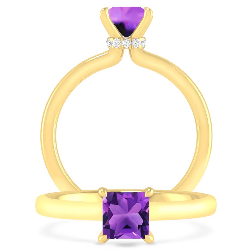 Yellow Gold - Amethyst