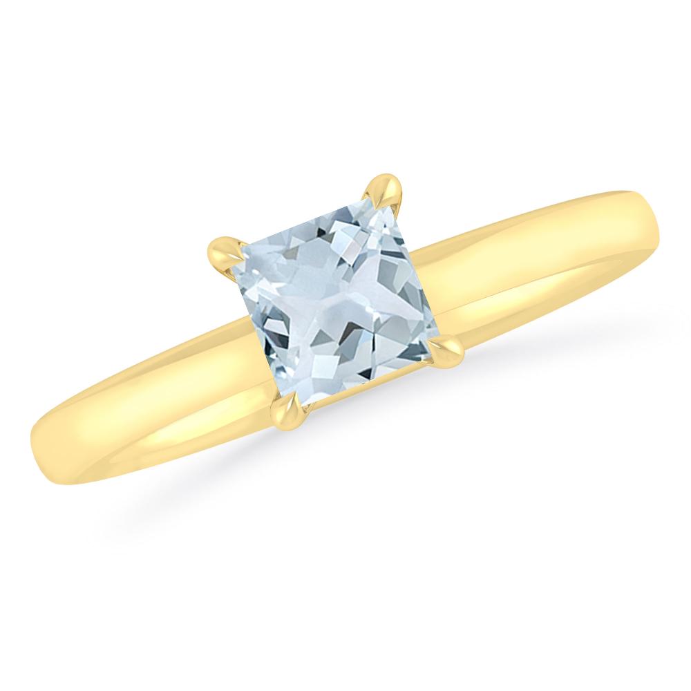 Yellow Gold - Aquamarine