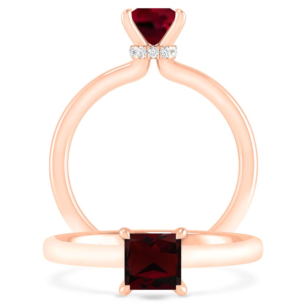 Rose Gold - Garnet