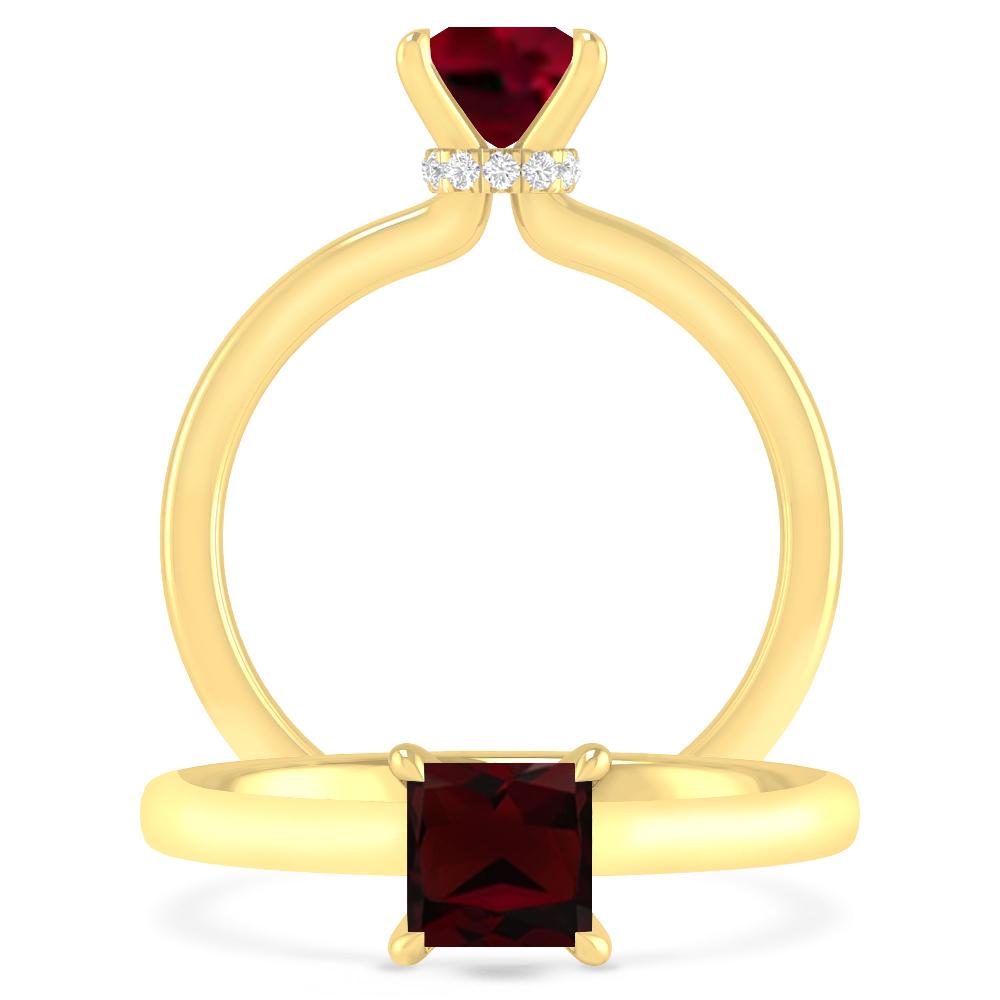 Yellow Gold - Garnet