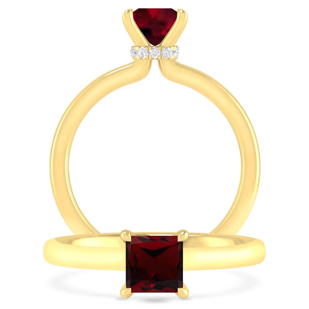 Yellow Gold - Garnet