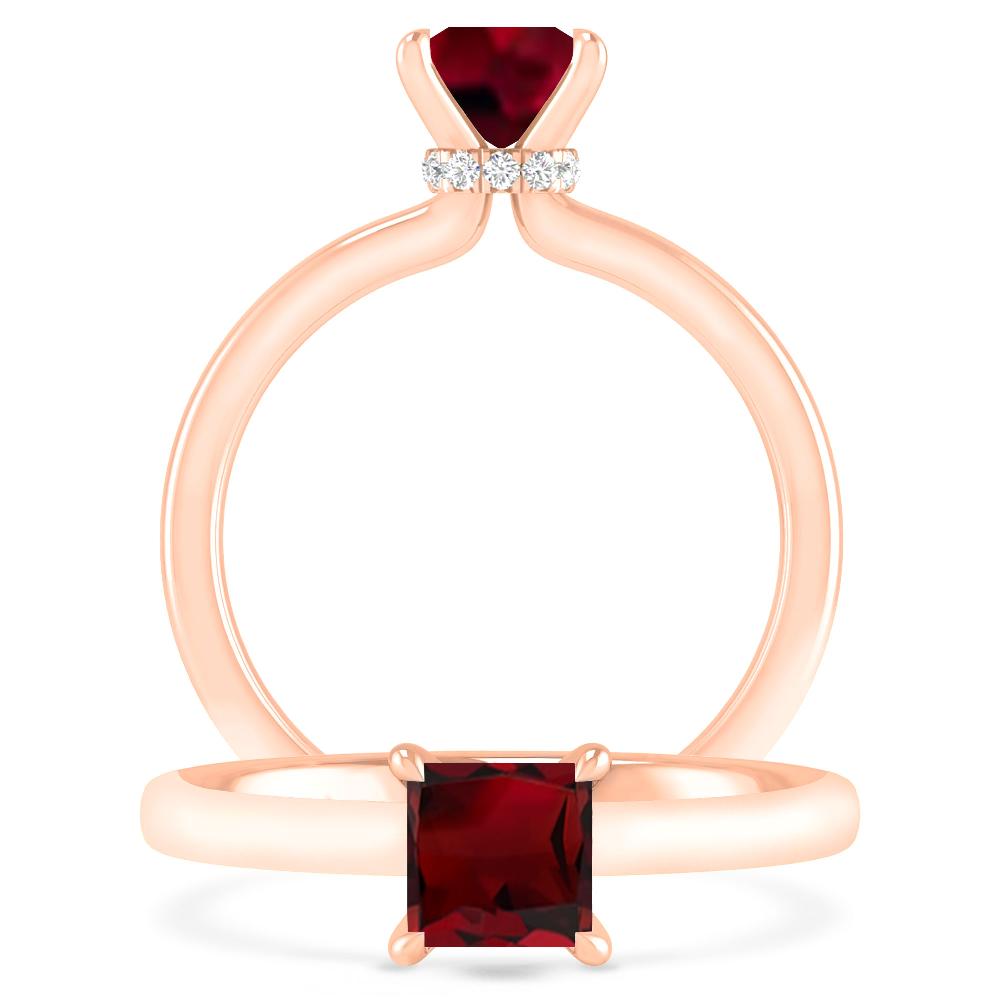 Rose Gold - Garnet