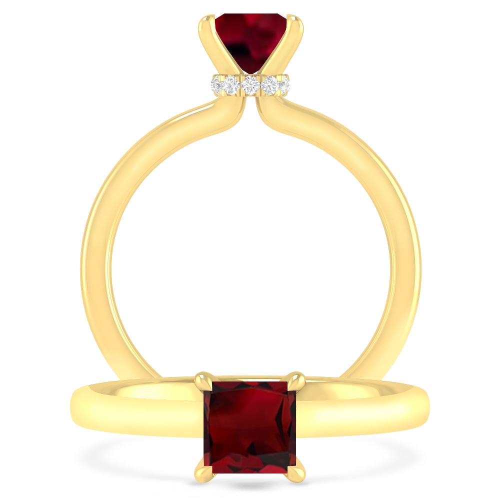 Yellow Gold - Garnet