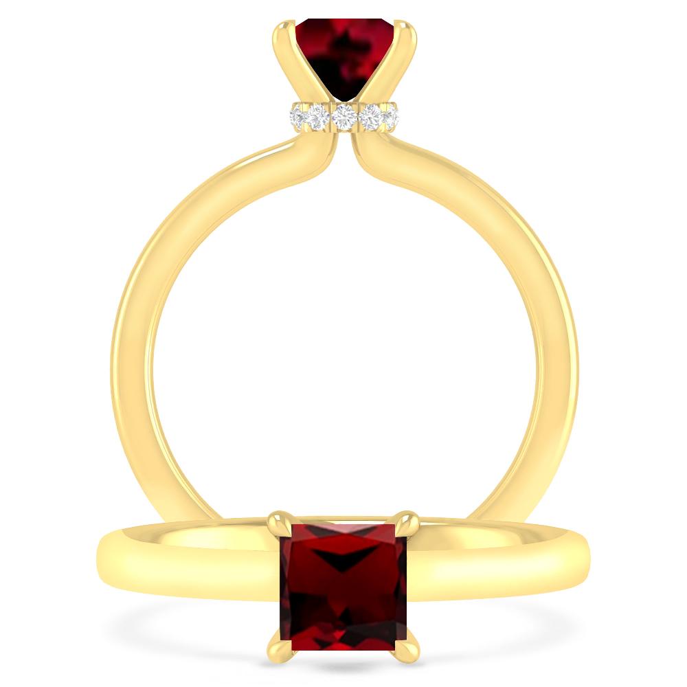 Yellow Gold - Garnet