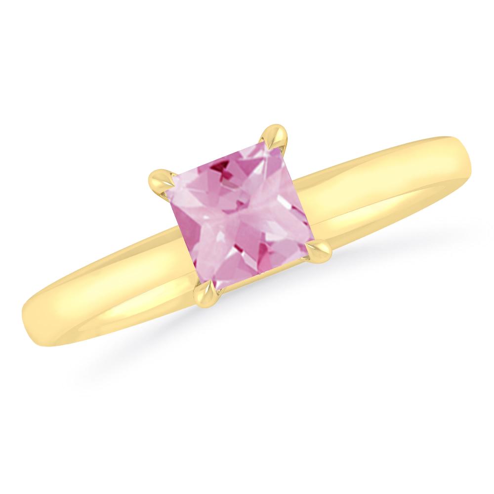 Yellow Gold - Pink Tourmaline