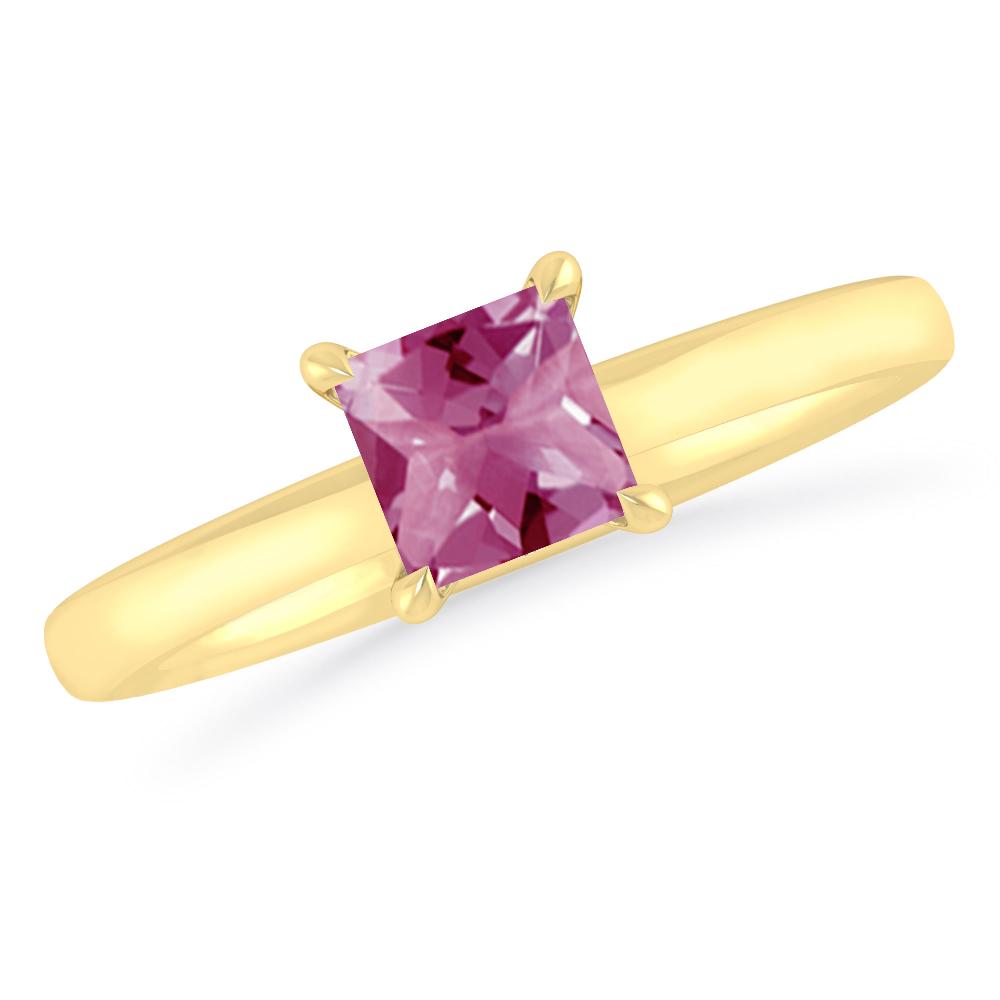 Yellow Gold - Pink Tourmaline