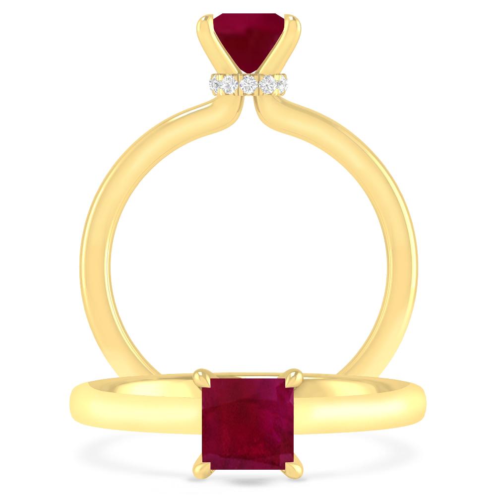 Yellow Gold - Ruby