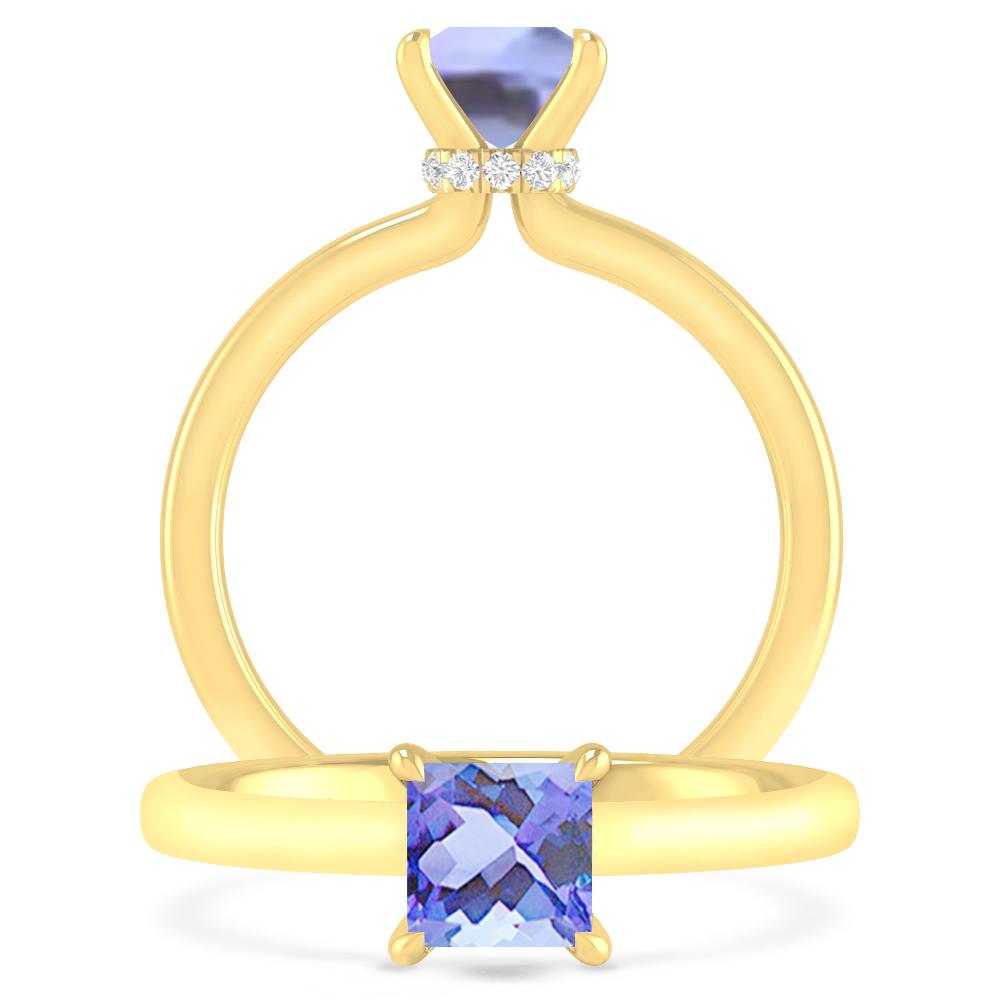 Yellow Gold - Tanzanite