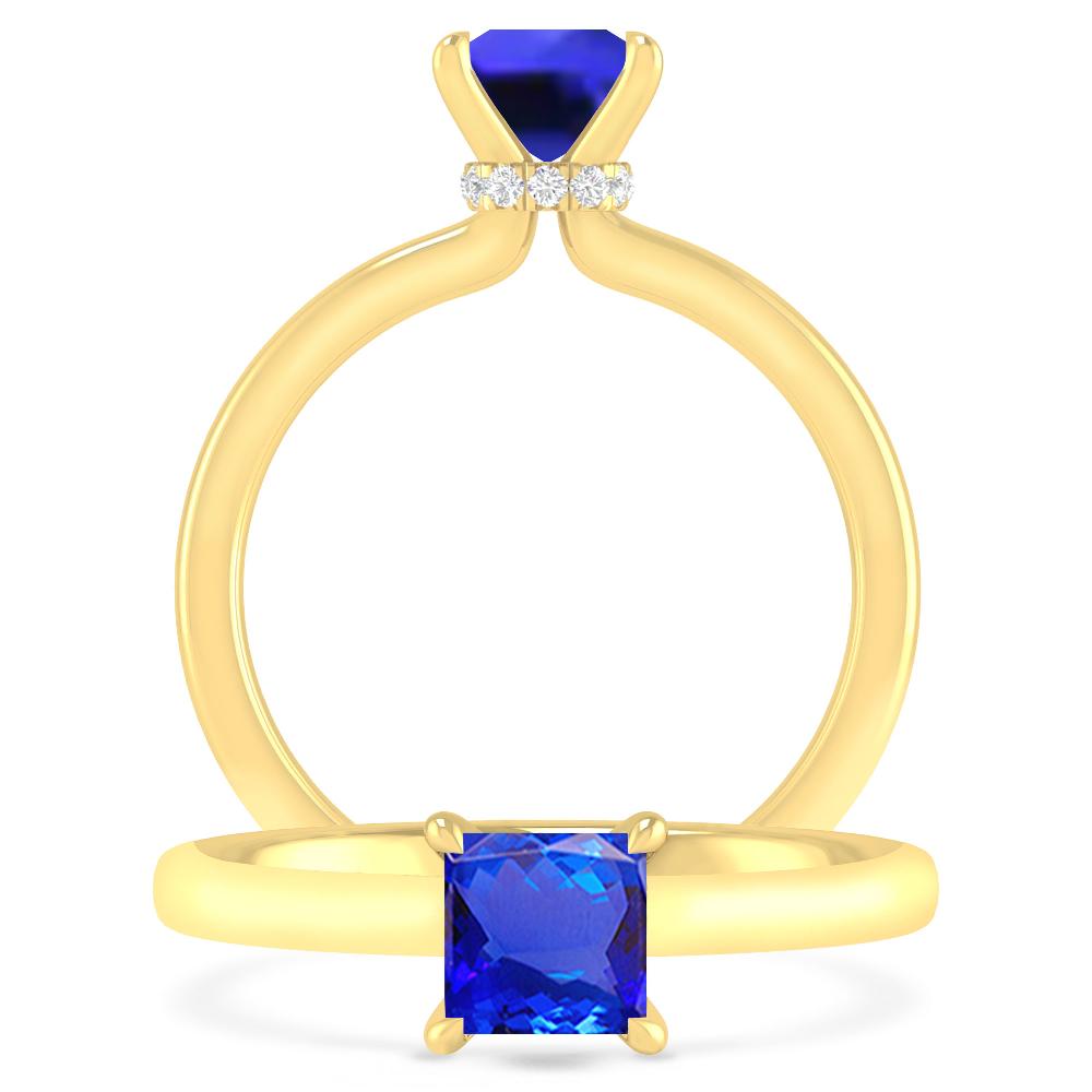 Yellow Gold - Tanzanite