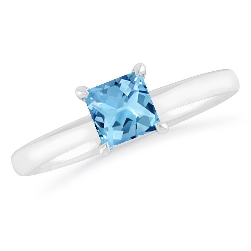 White Gold - Blue Topaz