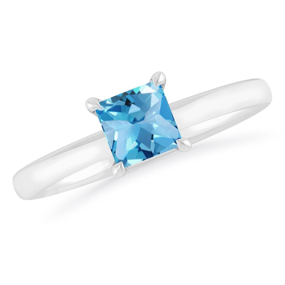 White Gold - Blue Topaz