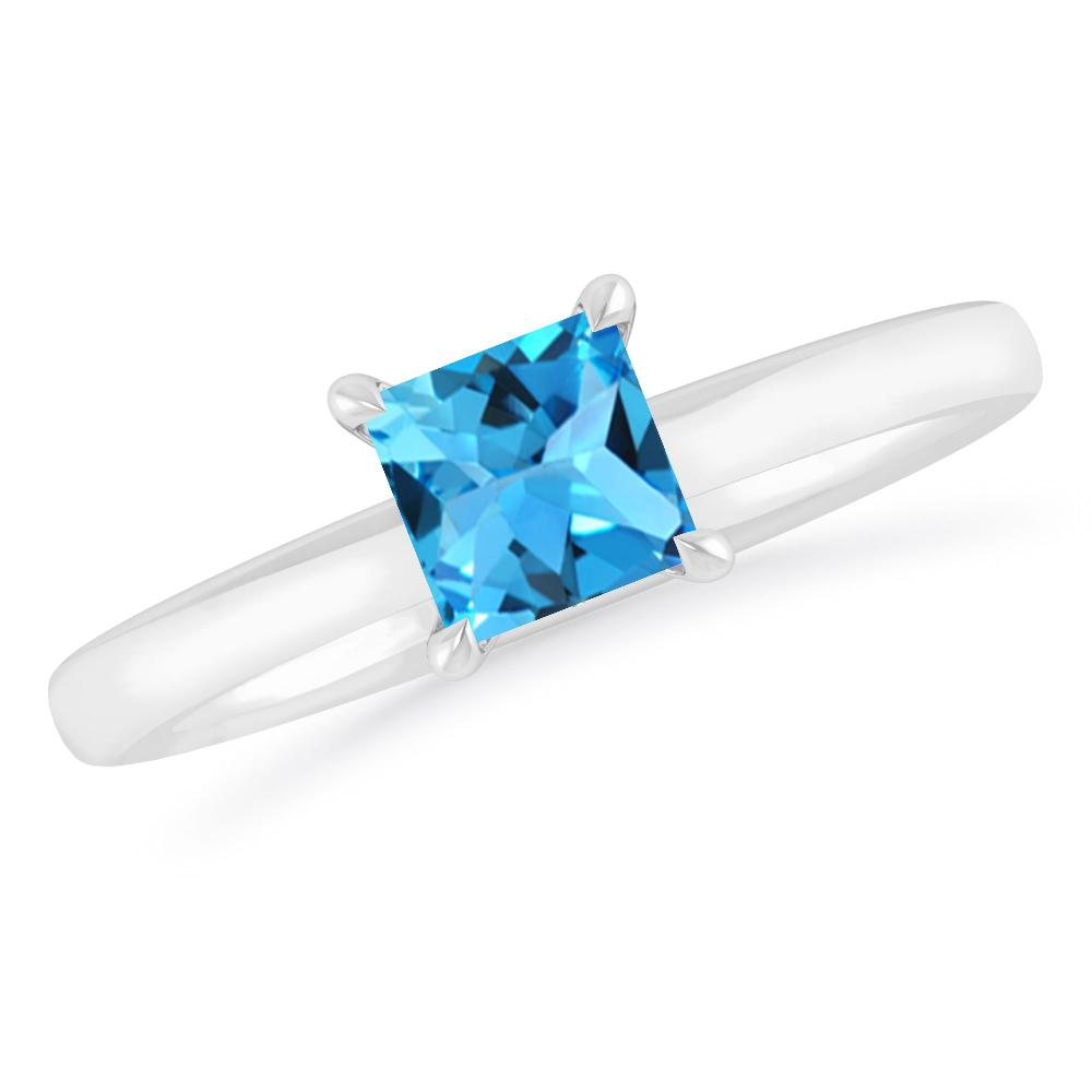 White Gold - Blue Topaz