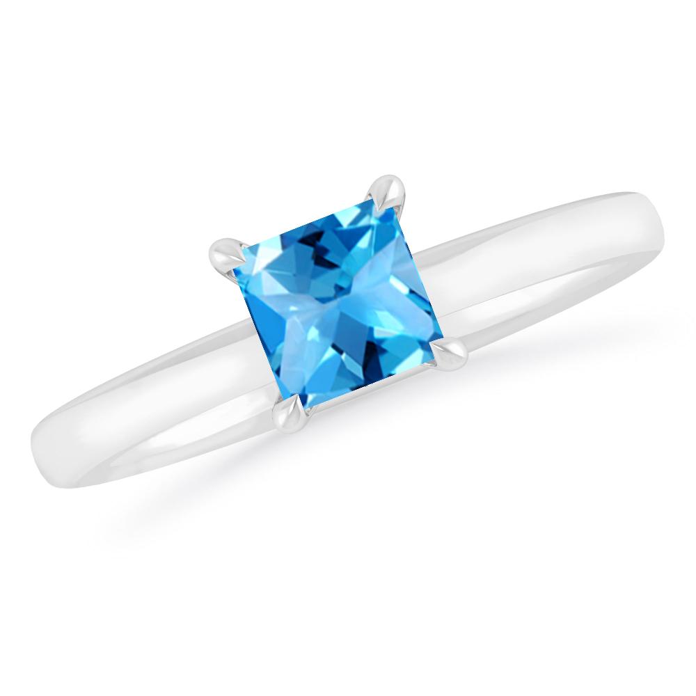 White Gold - Blue Topaz