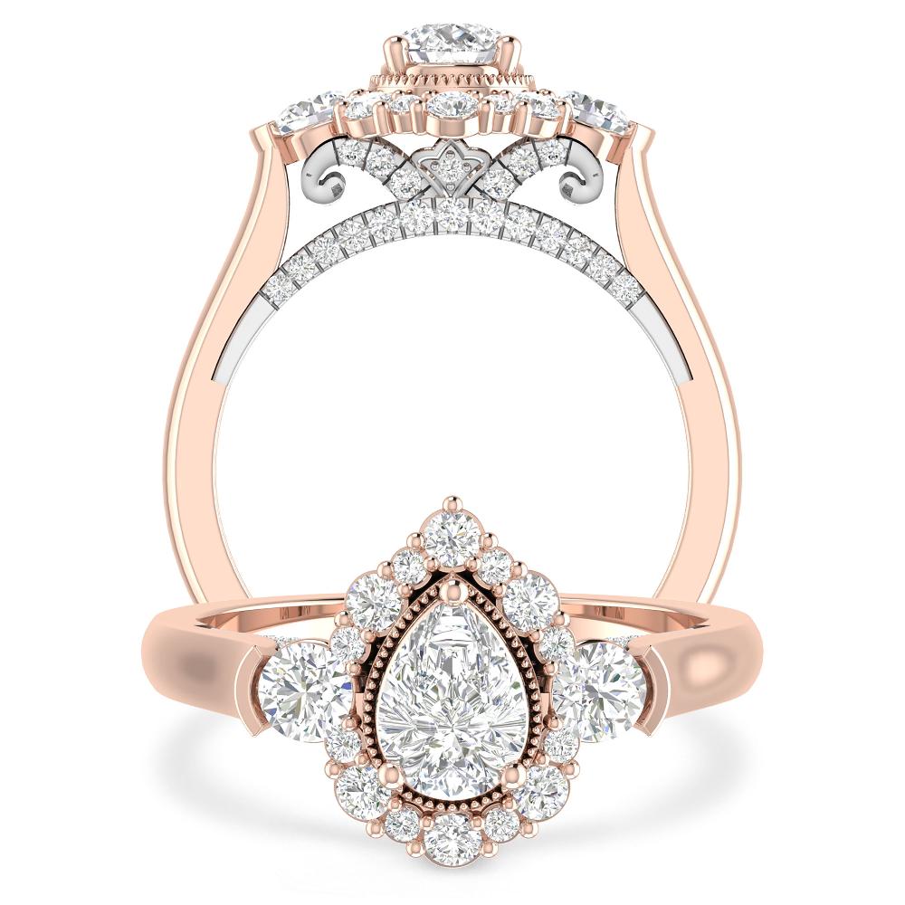 Rose Gold/White Gold - 1 3/4