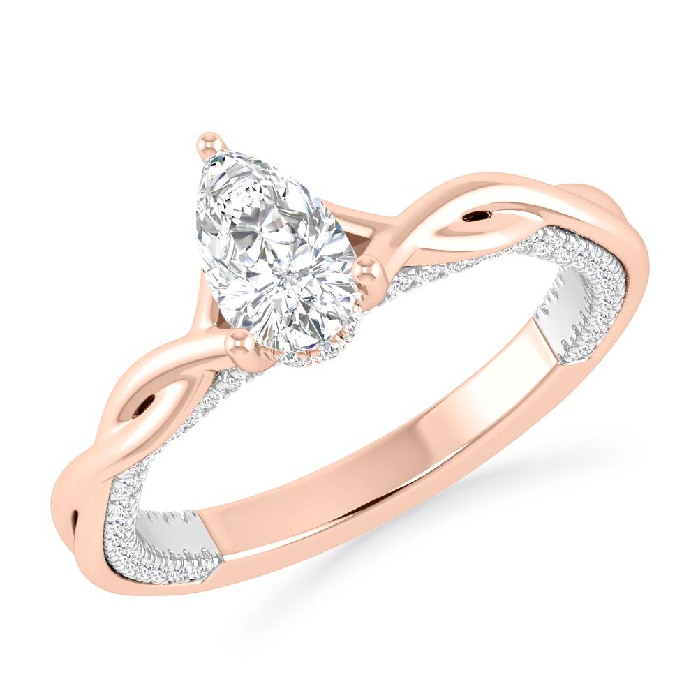 Rose Gold/White Gold - Pear