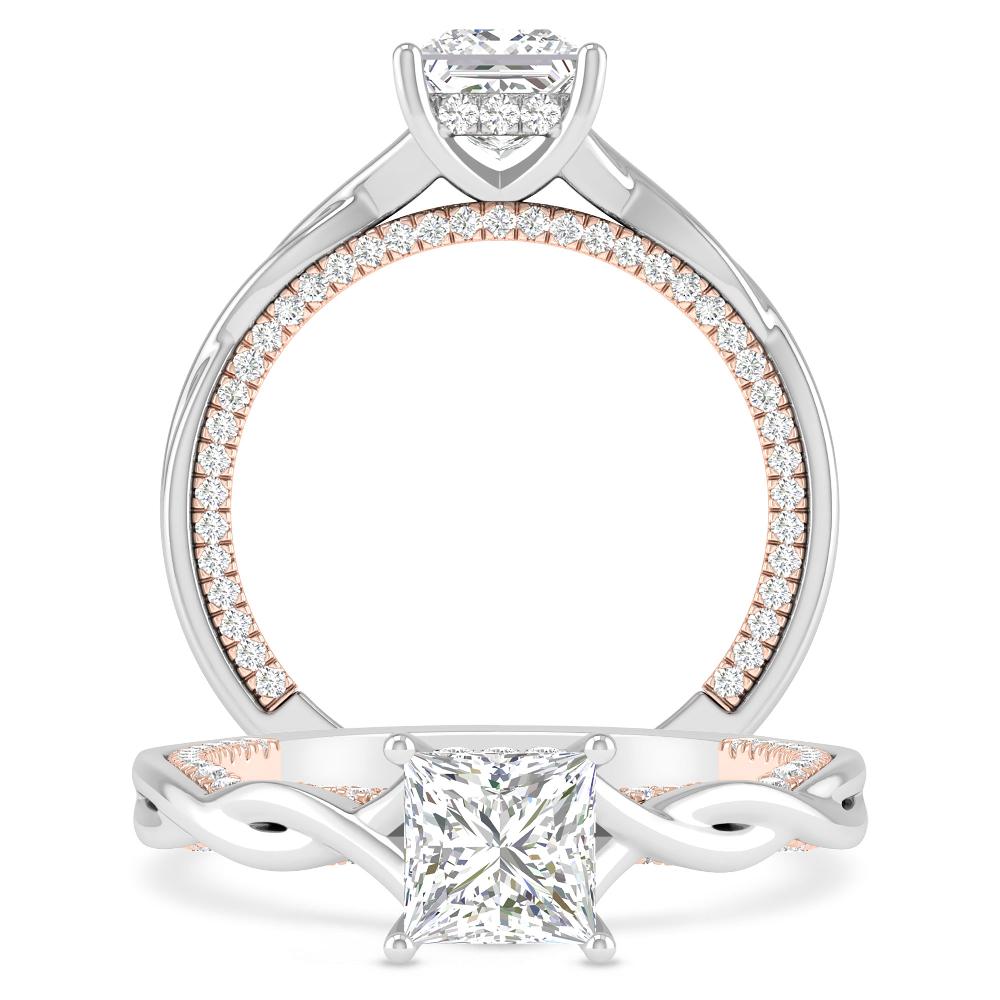 White Gold/Rose Gold - Princess