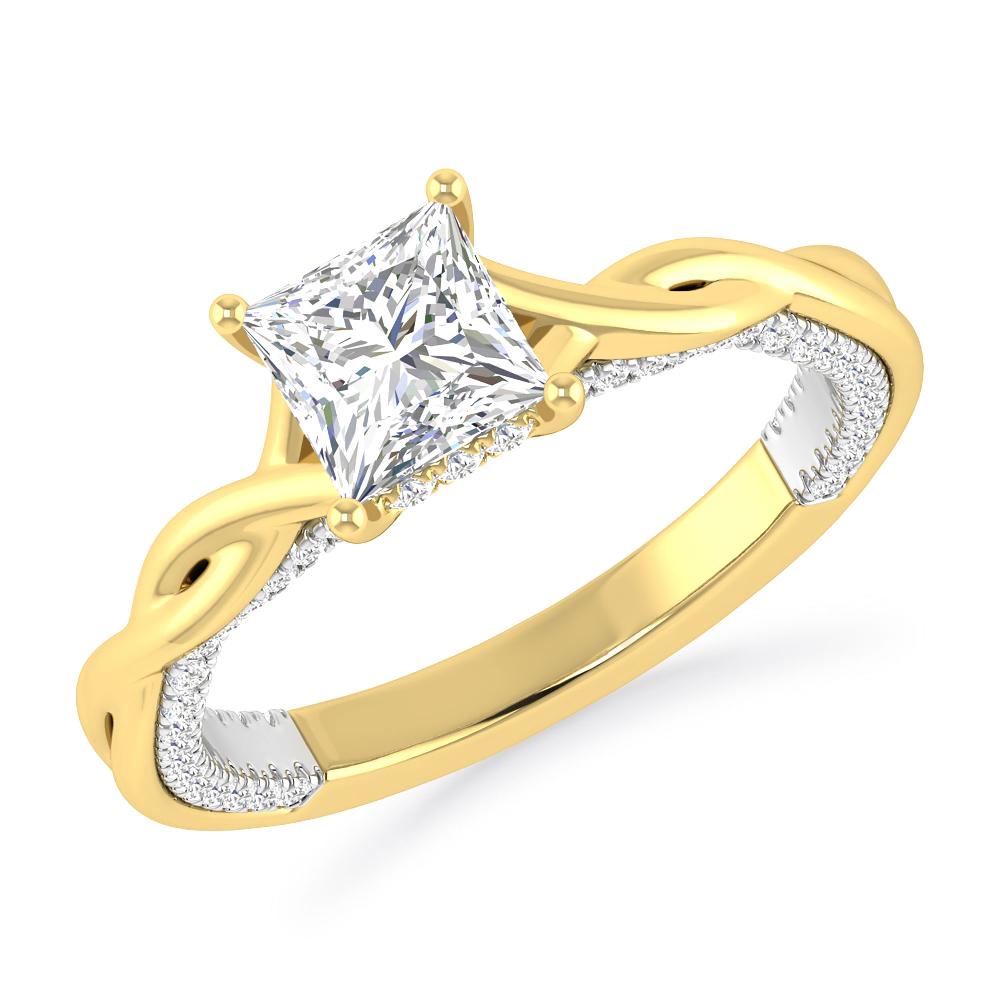 Yellow Gold/White Gold - Princess