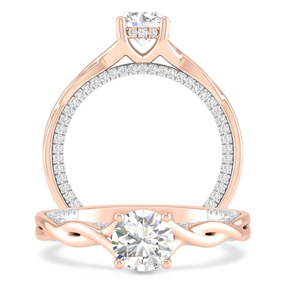 Rose Gold/White Gold - Round