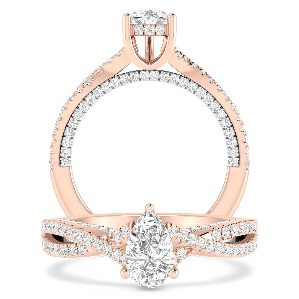 Rose Gold/White Gold - Pear