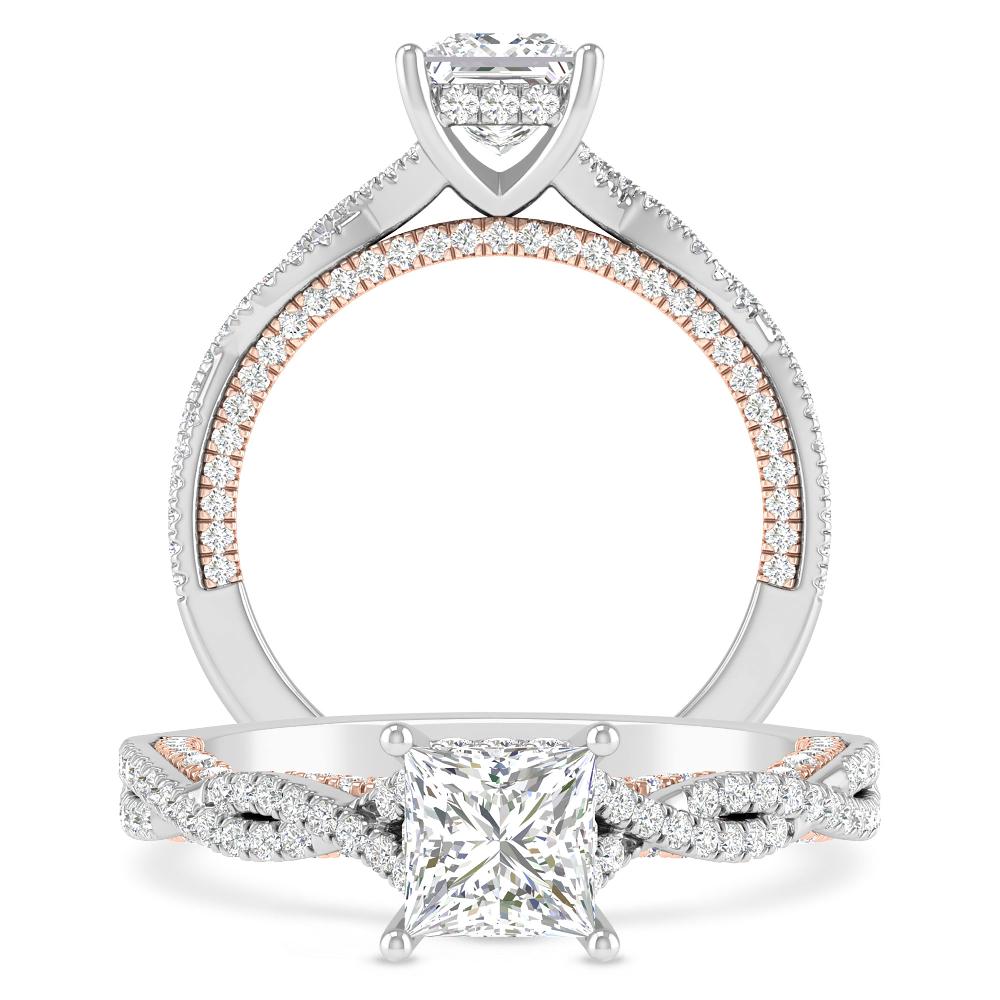 White Gold/Rose Gold - Princess