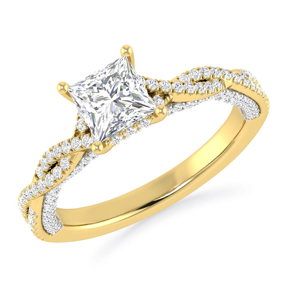 Yellow Gold/White Gold - Princess