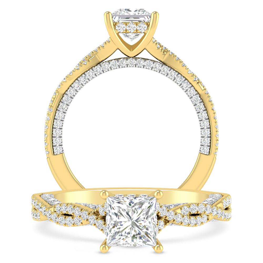 Yellow Gold/White Gold - Princess