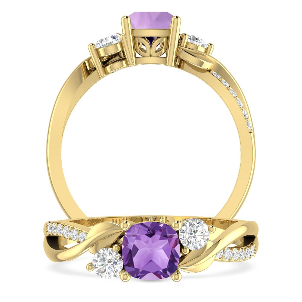 Yellow Gold - Amethyst