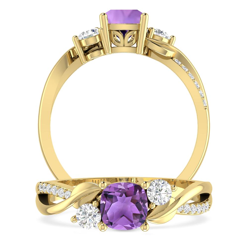 Yellow Gold - Amethyst